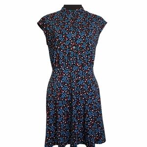 Boden Blue and Red Floral Mini Dress size 10